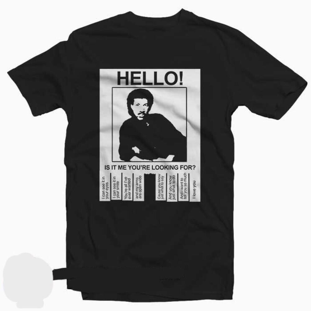 Hello Is It Lionel Richie Classic Song Lyric Fan T-Shirt